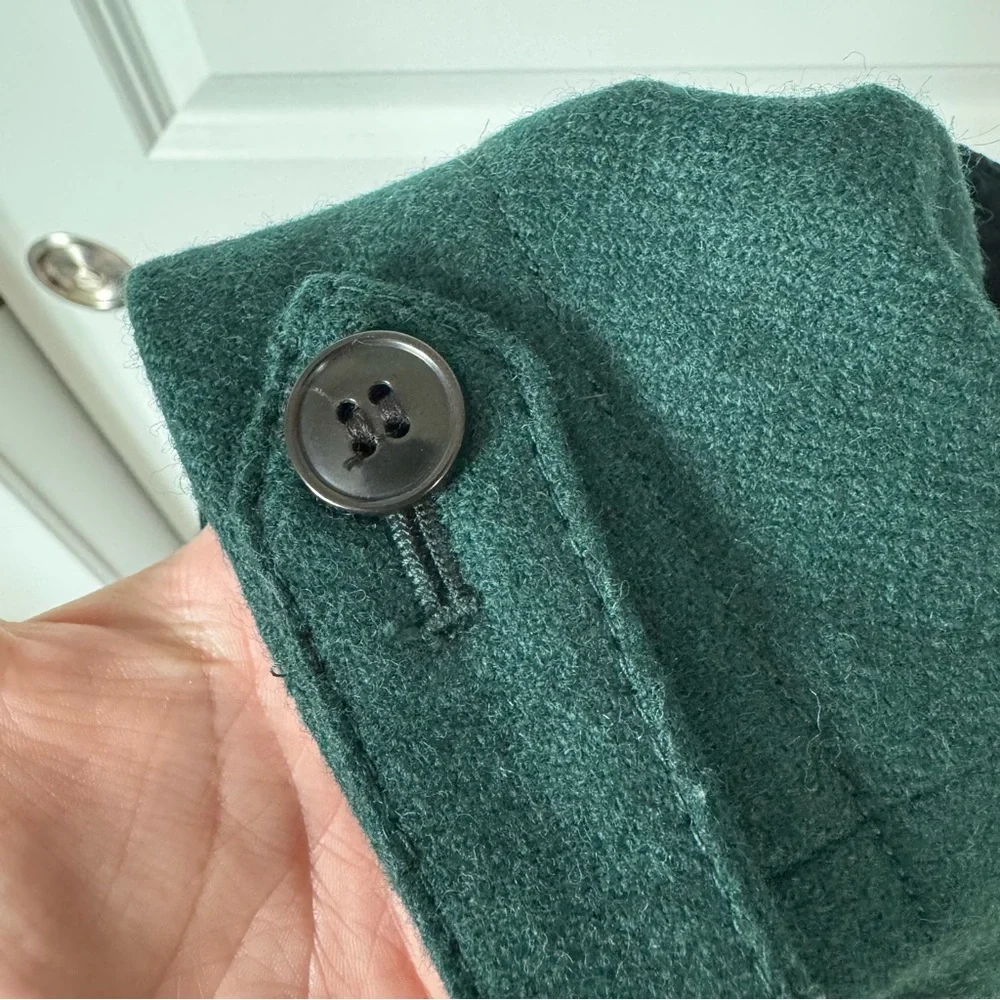 Madewell Assembly A-Line Skirt Size 4 Wool Blend Dark Green Lined Fall Winter - Picture 12 of 16
